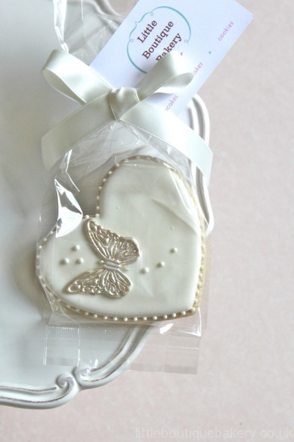 Heart Butterfly Cookie Favour