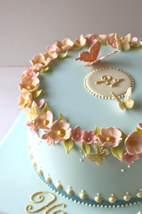 Blossom Butterfly Birthday Cake