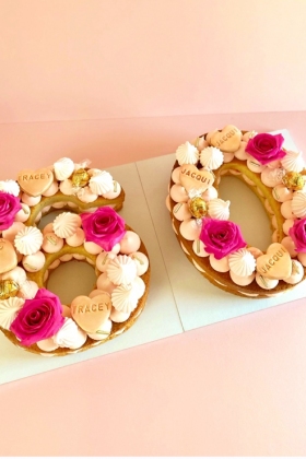 Floral Number Cakes